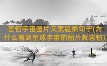 害怕宇宙图片文案温柔句子(为什么看到星球宇宙的图片就害怕)