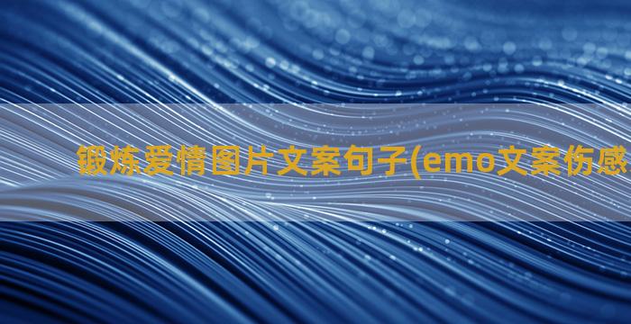 锻炼爱情图片文案句子(emo文案伤感爱情图片)